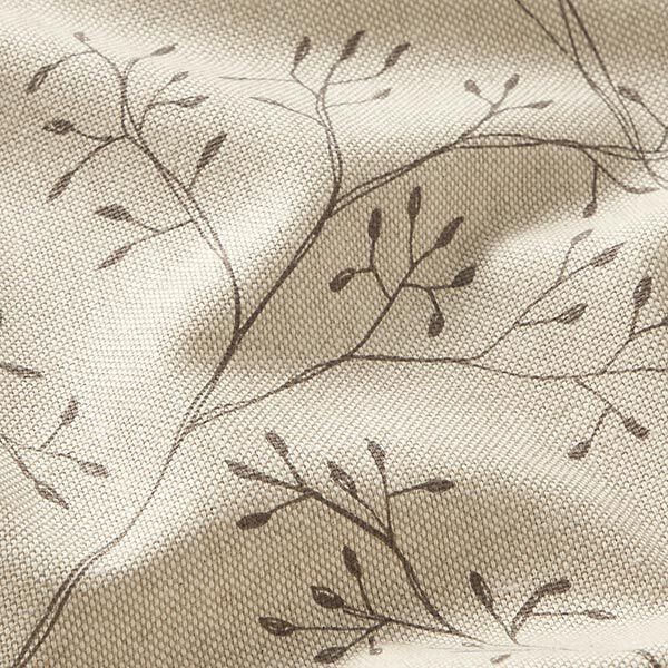 Decorative fabric half Panama delicate branches – natural,  image number 2