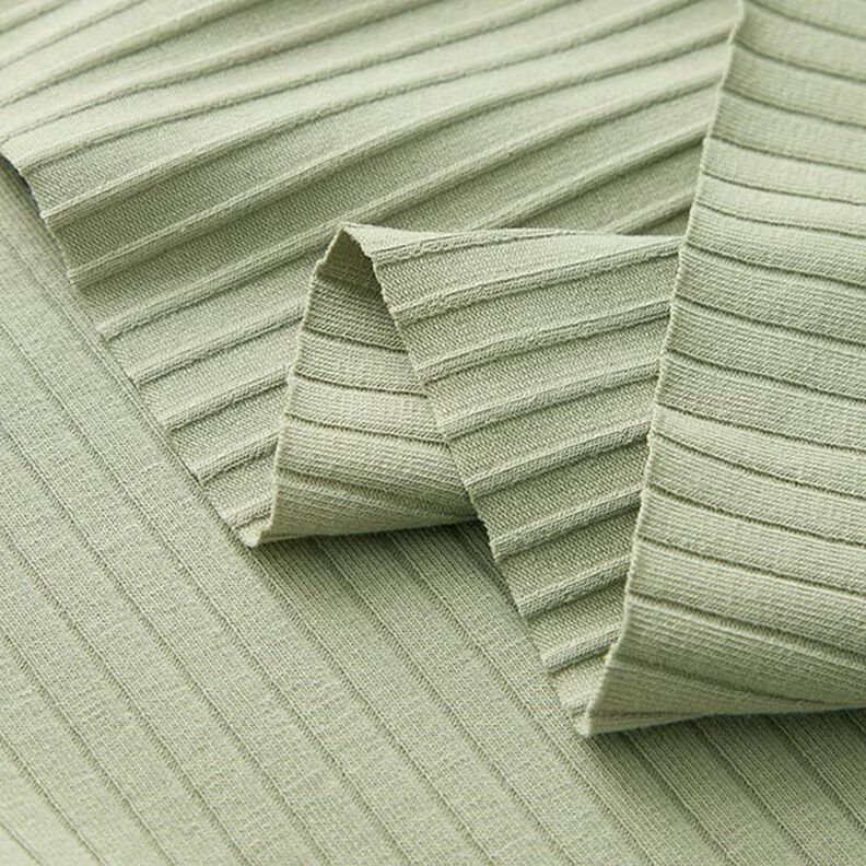 Plain ribbed jersey – pistachio,  image number 4
