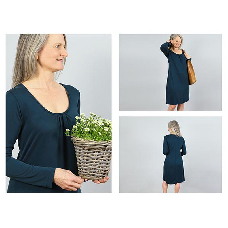 FRAU VLIELAND Jersey Dress with Round Neckline | Studio Schnittreif | XS-L,  image number 2