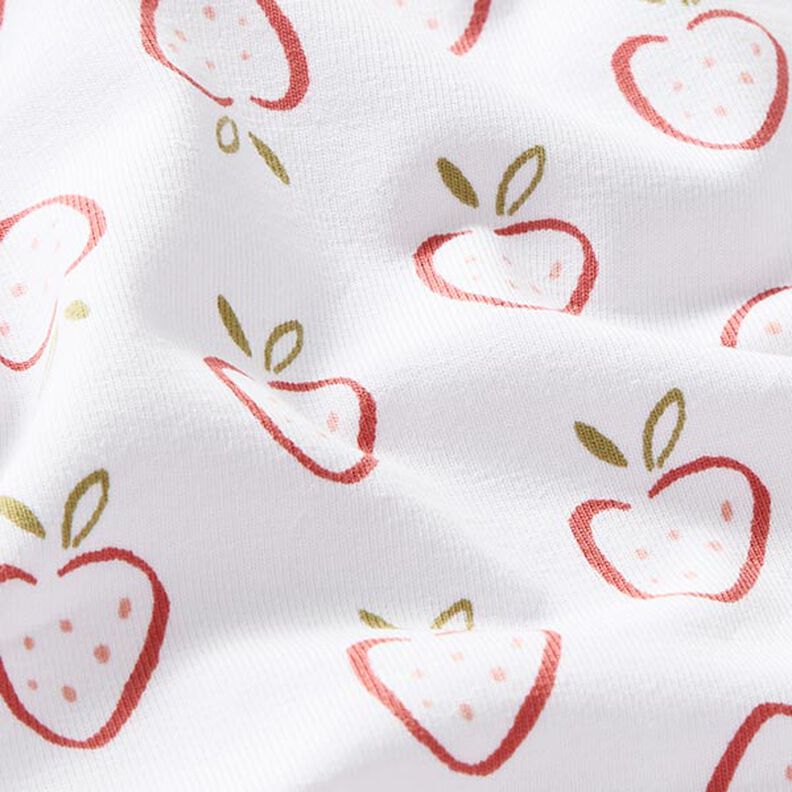 Cotton Jersey Stylised Strawberries – white/pink, image number 2
