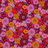 viscose fabric Summer Flowers – fire red/black,  thumbnail number 1
