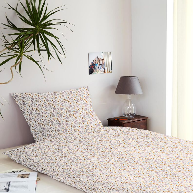Cotton Cretonne abstract birds – offwhite/pastel violet, image number 7