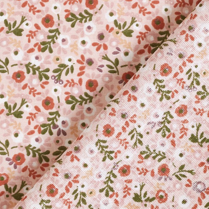 Cotton Poplin little flowers – rosé/copper,  image number 4