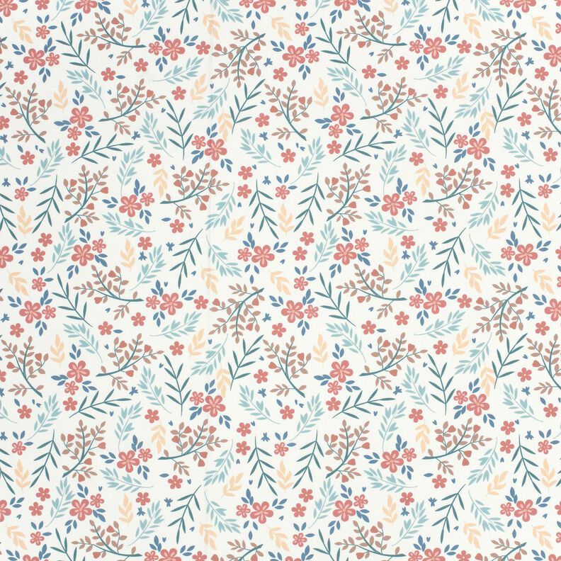 Swimsuit Fabric UPF50 flower tendrils – offwhite/rose gold,  image number 1