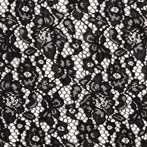 Lace with double-sided floral scalloped edge – black, 