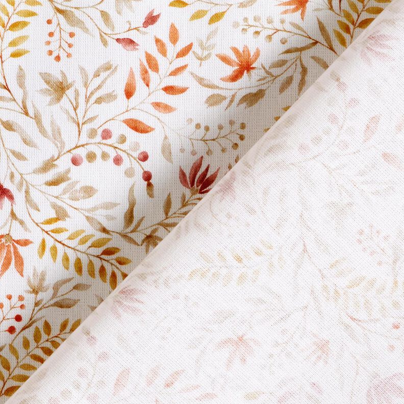 Cotton Poplin Floral Dream Digital Print – white/copper,  image number 4