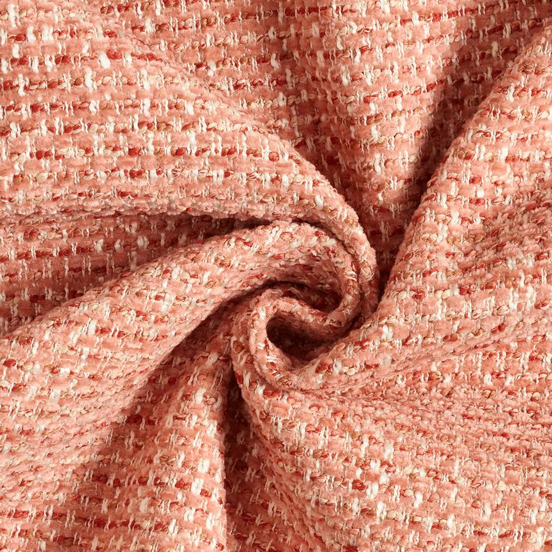 Upholstery Fabric colourful bouclé look – dusky pink/cream,  image number 1