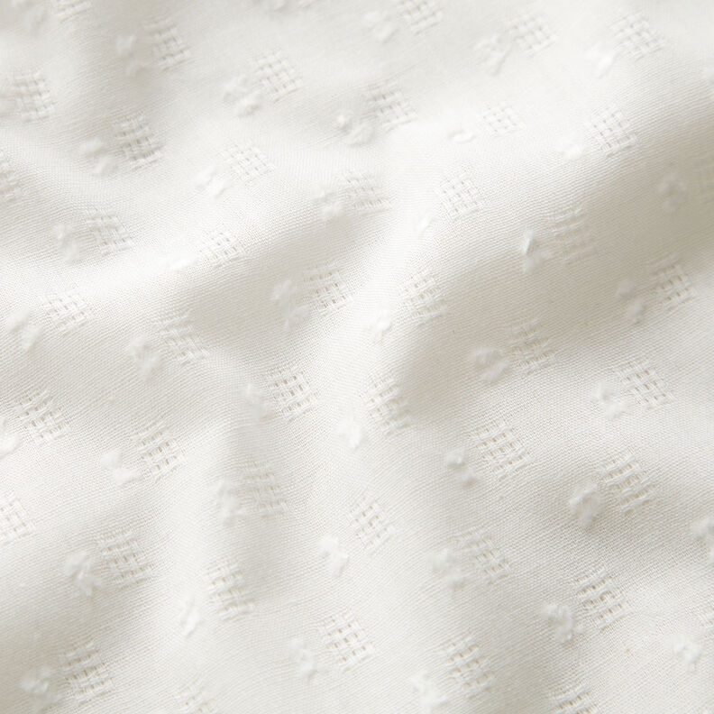 Ajour dobby cotton – white,  image number 2
