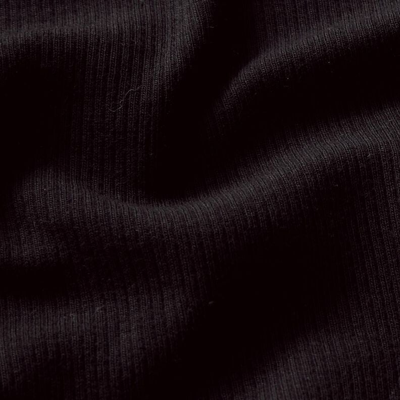 Ribbed Jersey fine 2-1-1-1 ribs – black,  image number 2