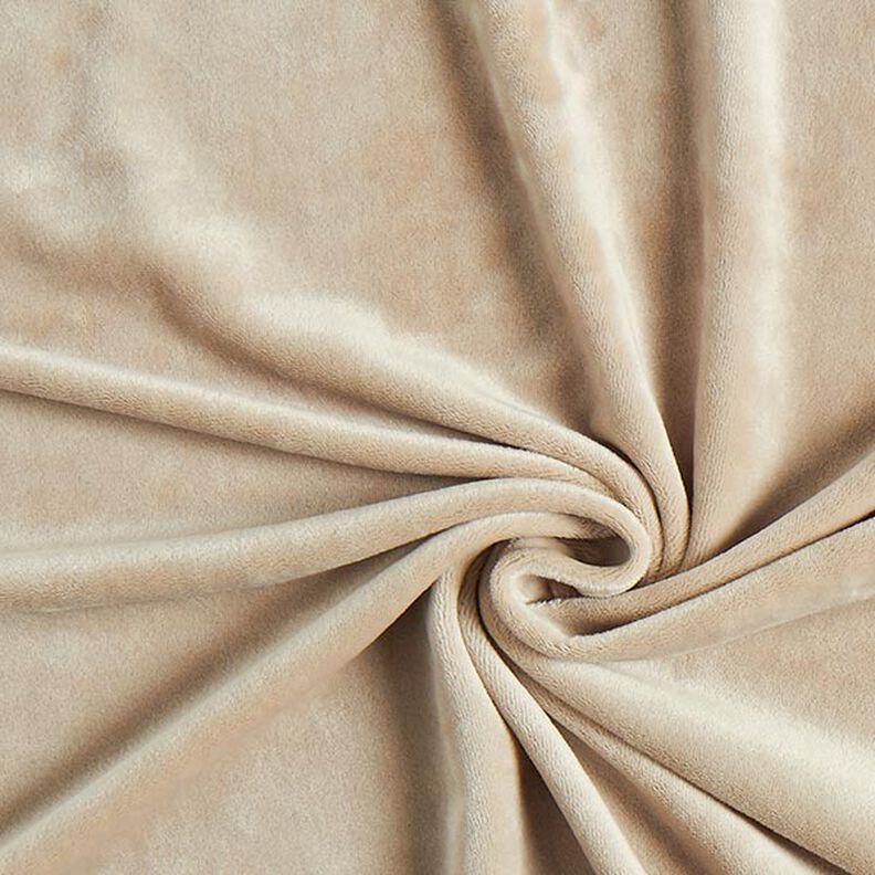 Stretch Velvet Nicky Velours – light beige,  image number 1