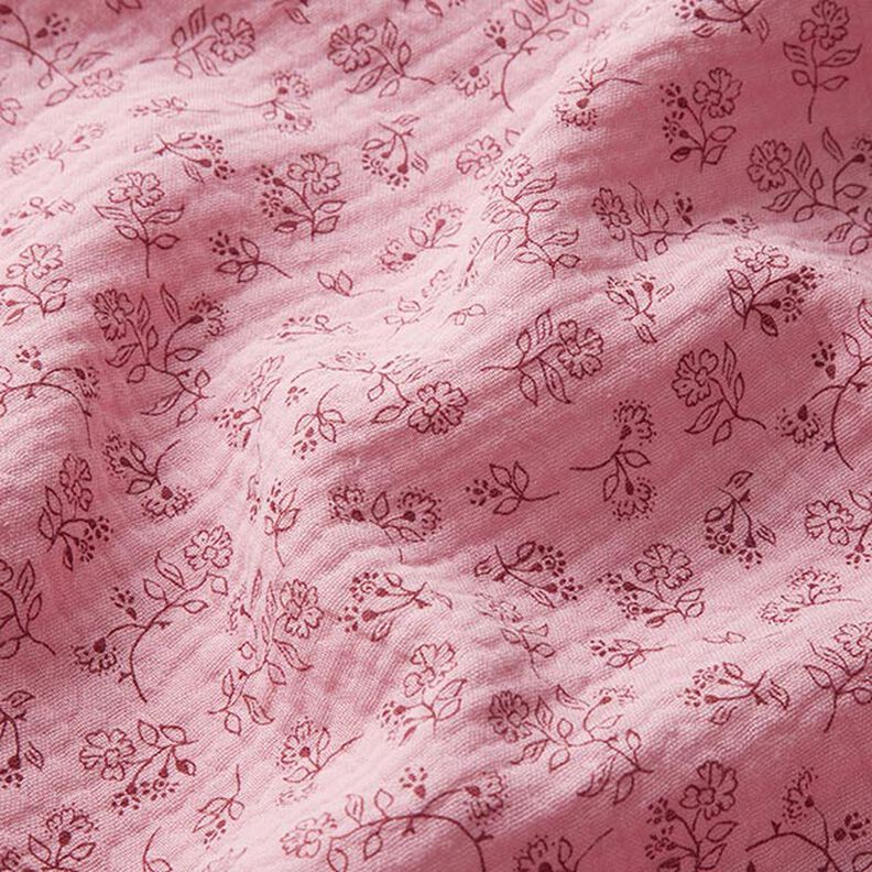 Double Gauze/Muslin Small Floral Vines – pink,  image number 2