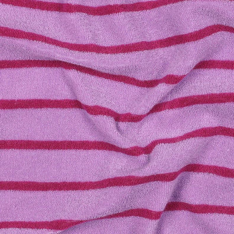 terry cloth jersey Stripes | Poppy Fabrics – pastel violet/purple,  image number 2