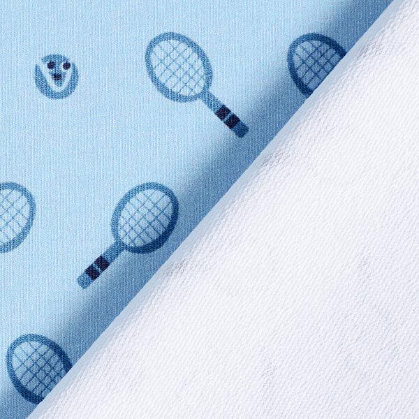 French Terry retro tennis  | PETIT CITRON – light blue,  image number 7