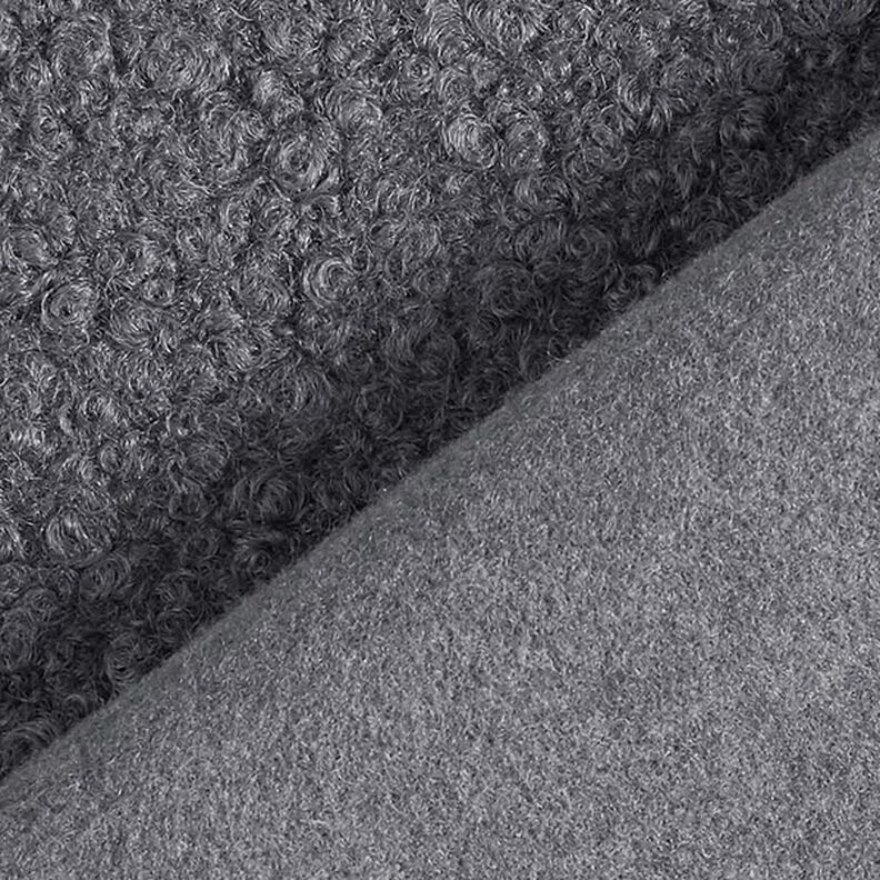 Fulled knitted bouclé – slate grey,  image number 4