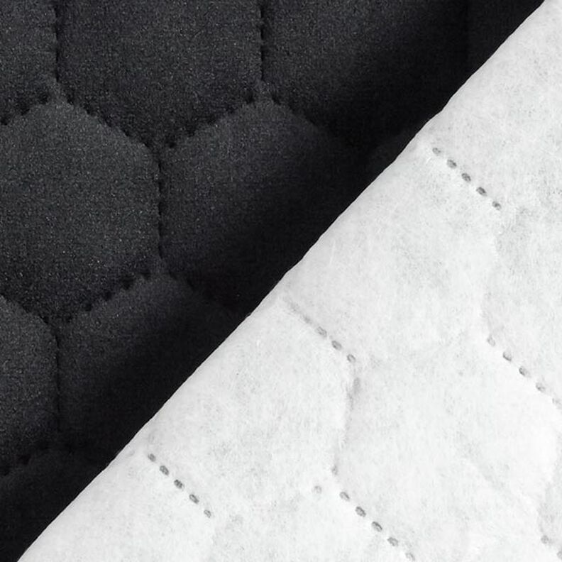 Upholstery Fabric Velvet Honeycomb Quilt – black,  image number 6