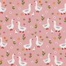 Cotton Poplin Geese in the meadow – pink,  thumbnail number 1