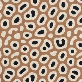 Decor Fabric Half Panama abstract leopard pattern – light brown/cashew, 