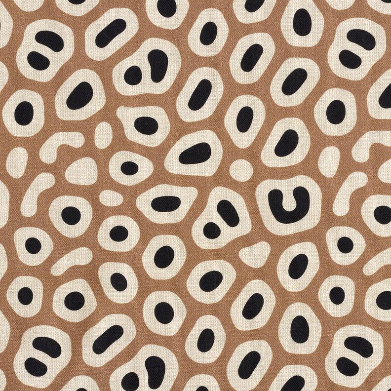 Decor Fabric Half Panama abstract leopard pattern – light brown/cashew, image number 1