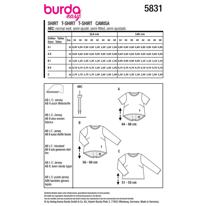 Shirt | Burda 5831 | 34-48,  image number 12
