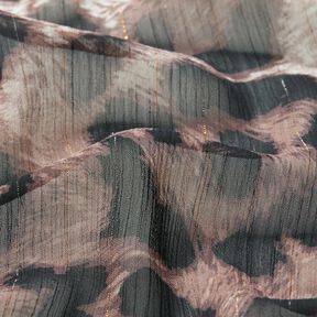 leopard print & lurex stripes chiffon – beige/black, 