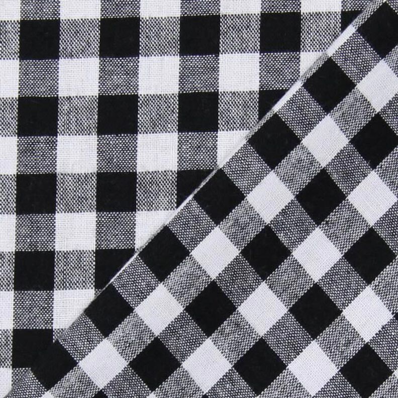 Cotton Vichy - 1 cm – black,  image number 3