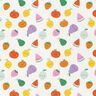 Cotton Jersey happy fruit – offwhite/peach orange,  thumbnail number 1