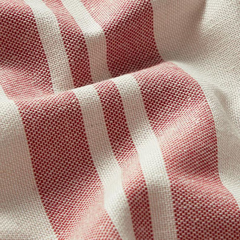 Decor Fabric Canvas woven stripes – red,  image number 2