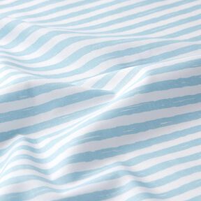 Cotton Cretonne casual stripes – light blue/white, 