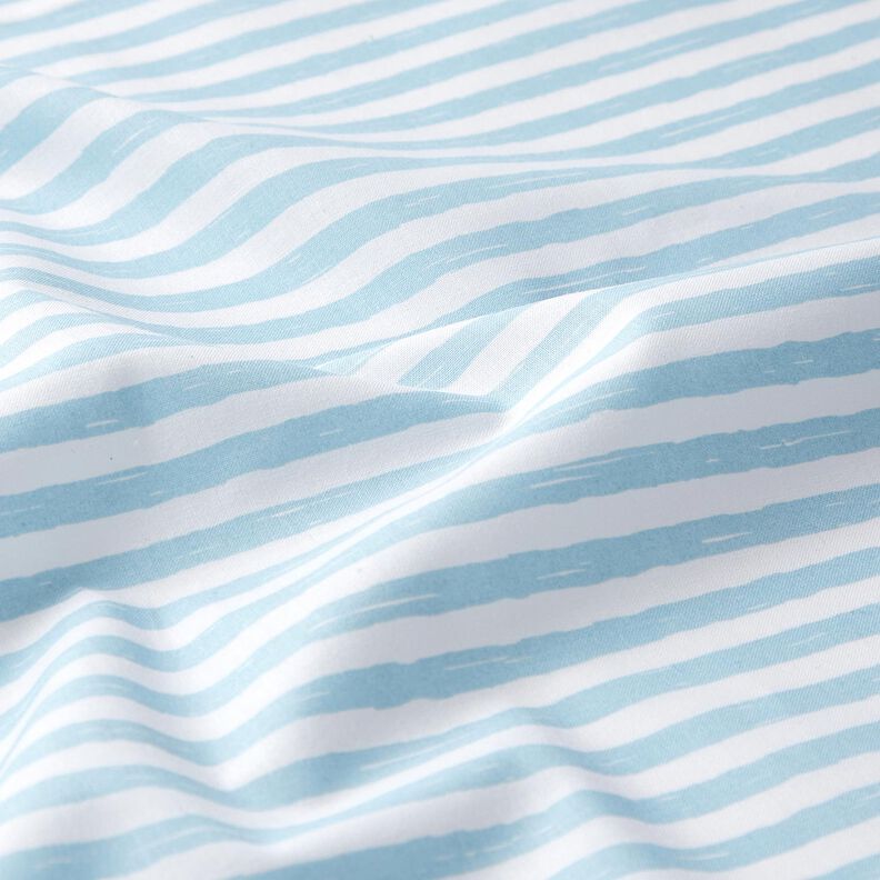 Cotton Cretonne casual stripes – light blue/white, image number 2