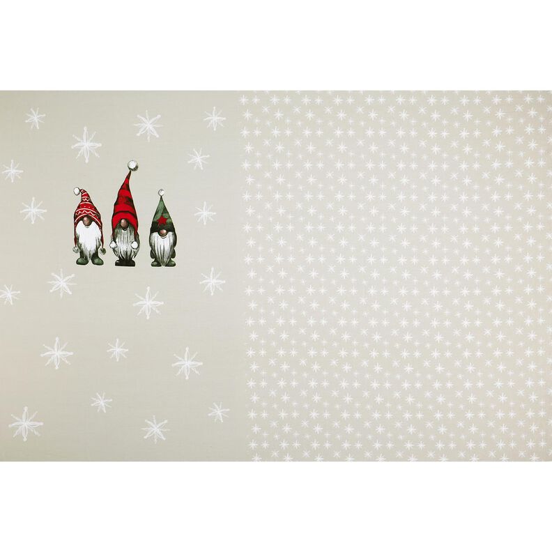 French Terry Panel Three Christmas Elves – beige,  image number 4