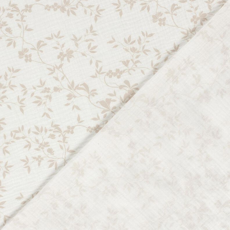 Double Gauze/Muslin Leafy Vines – offwhite/natural,  image number 4