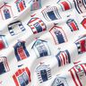 Decor Fabric Half Panama beach houses – white/navy blue,  thumbnail number 2