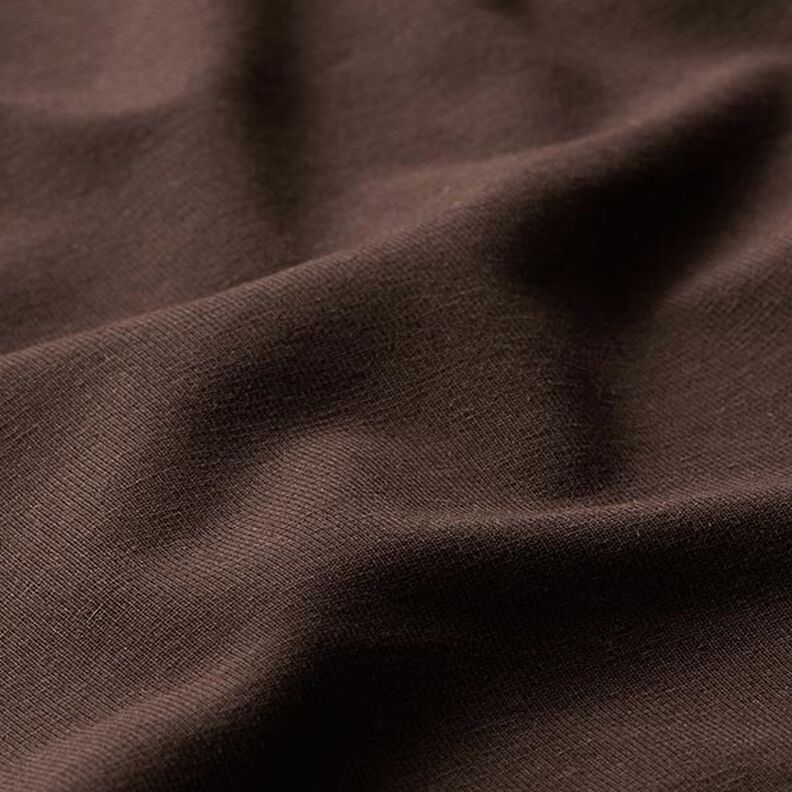 Medium Cotton Jersey Plain – dark brown,  image number 2