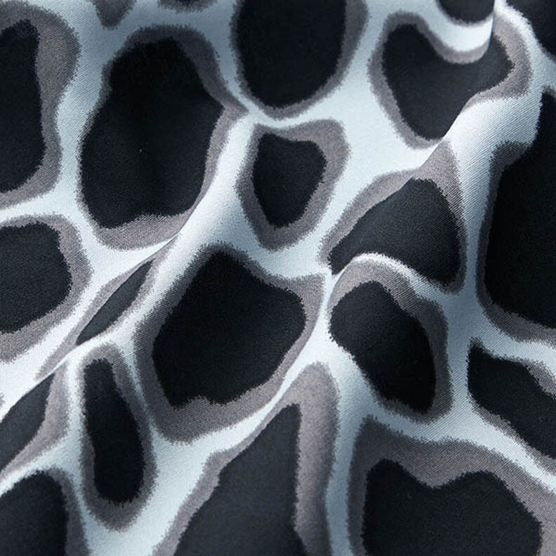 Leopard Print Viscose – light blue/black,  image number 2