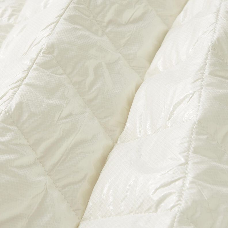 Quilted Fabric subtle sheen diamonds – ivory,  image number 2