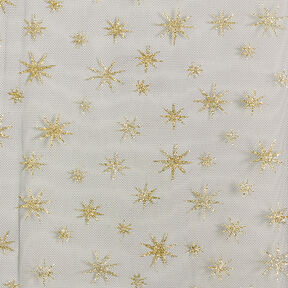 Tulle glitter stars – black/gold, 