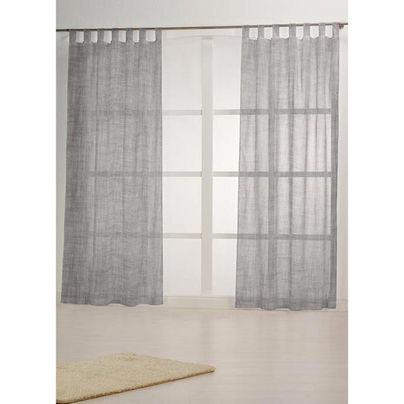 Curtain fabric Voile Ibiza 295 cm – light grey,  image number 5