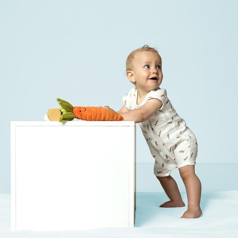 Double Gauze/Muslin small carrots – offwhite, image number 6