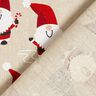 Decorative fabric half Panama cheerful Santa Clauses – natural,  thumbnail number 4