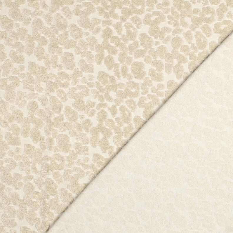 Towelling Fabric Stretch leopard print – sand, image number 4
