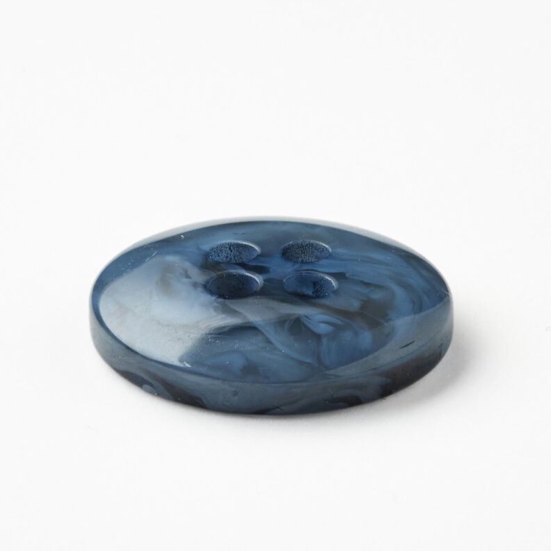 4-hole button marbled [Ø 15 mm] – brilliant blue,  image number 3
