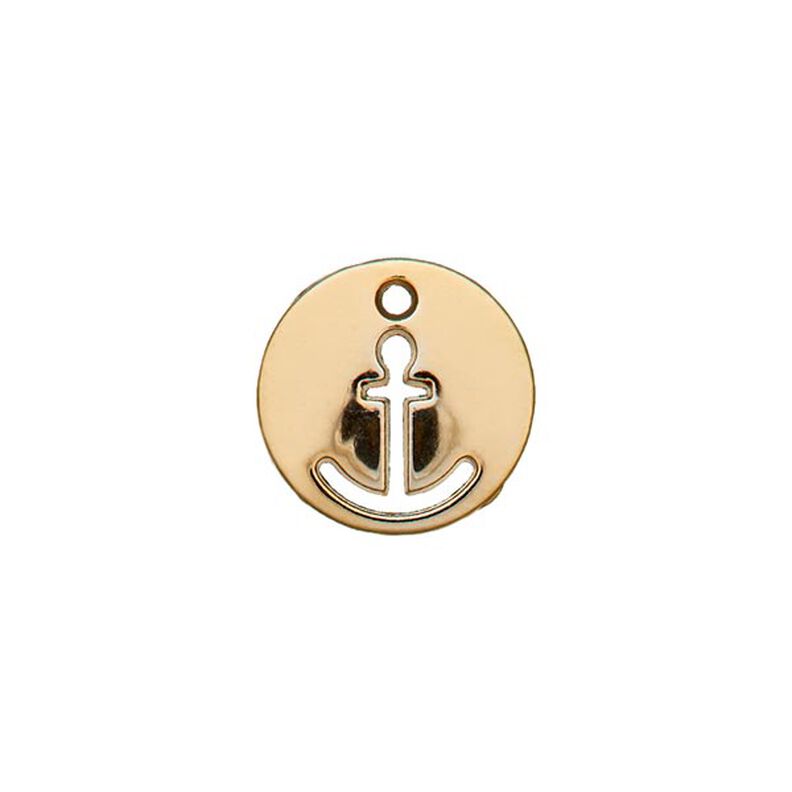 Anchor métallique Embellishment [ Ø 12 mm ] – gold metallic,  image number 1