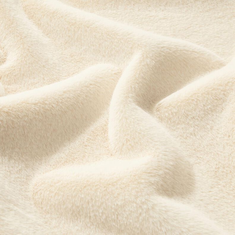 Velour fabric with faux fur backing – cream, image number 7