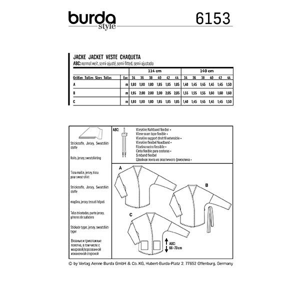 Cardigan, Burda 6153 | 34-44,  image number 12