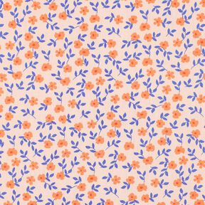 GOTS Cotton Poplin Ditsy Flowers | Poppy Fabrics – natural/peach orange, 