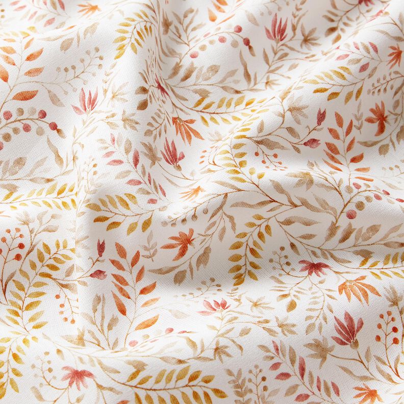 Cotton Poplin Floral Dream Digital Print – white/copper,  image number 2