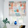 Decor Fabric Half Panama colourful corals – light taupe/aqua blue,  thumbnail number 7