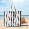 Decor Fabric Half Panama wavy stripes – black/ivory,  thumbnail number 8