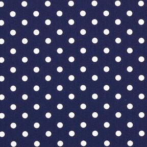 Cotton Poplin Large Dots – navy blue/white, 