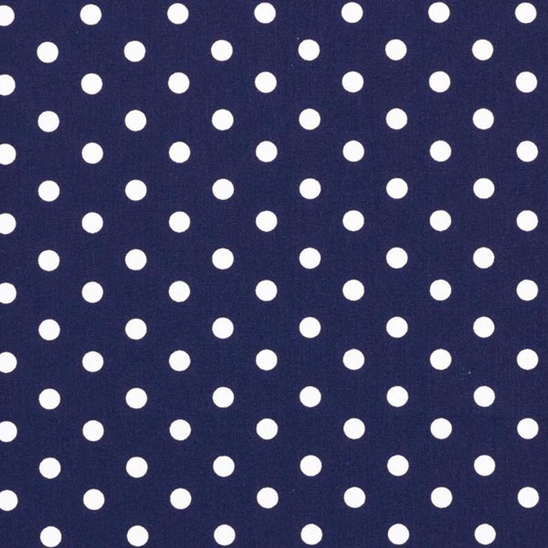 Cotton Poplin Large Dots – navy blue/white, image number 1